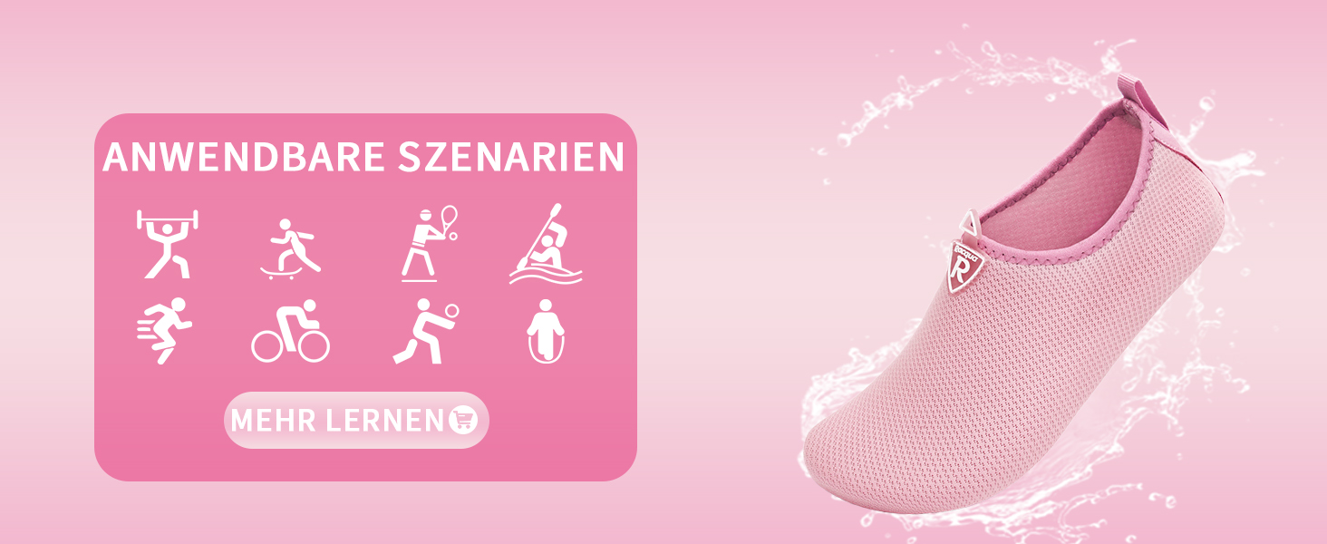 Чоловічі та жіночі аквашузи Raqua для плавання та відпочинку на пляжі, розмір 34-47, чорний (EU Bd104)