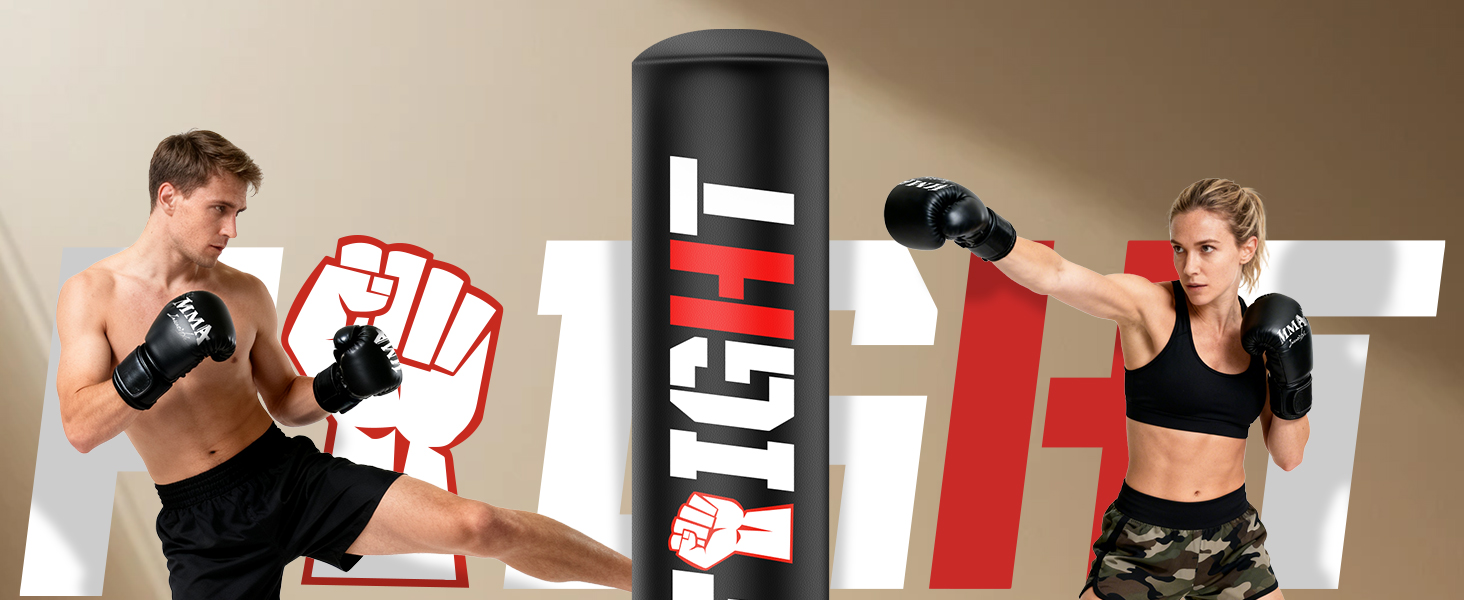 Боксерський мішок стоячий NZQXJXZ 175 см з помпою та рукавичками для боксу, комплект для кікбоксингу, MMA, Муай Тай, домашній спортзал