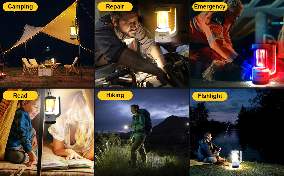 LED кемпінговий ліхтар CREATESTAR: зарядний, з ліхтариком, USB, диммування, IP43, водонепроникний, для туризму, відпочинку, надзвичайних ситуацій