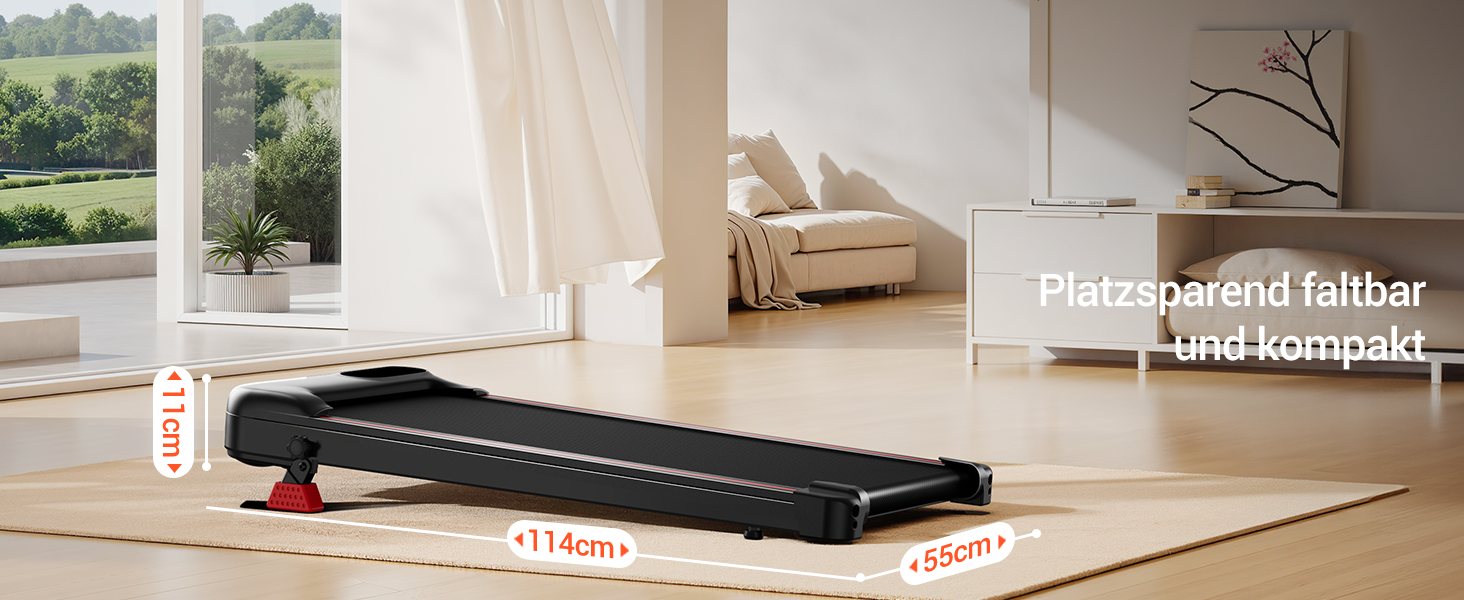 Walking Pad з нахилом 15%, біговий килимок 8-10 км/год з нахилом для дому, з трійною амортизацією та тихим 2.5PS мотором, максимальне навантаження 136 кг (10 км/год)