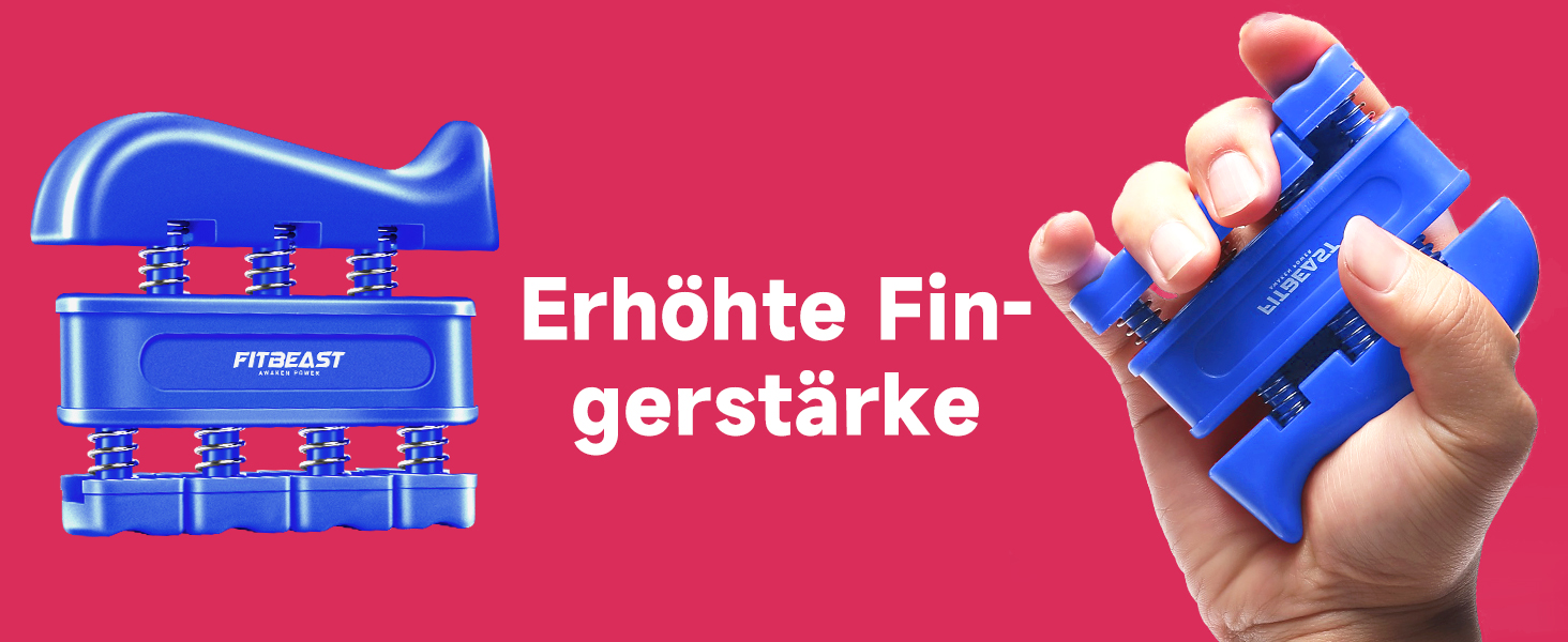 FitBeast Тренажер для рук та пальців: набір 5 шт. (регульований, для зміцнення хватки, зняття стресу, Navy Blue)