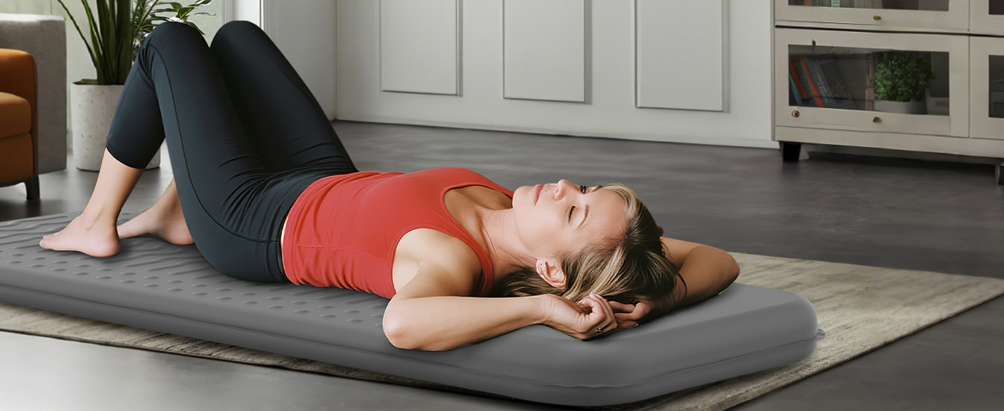 Кемпінговий килимок HiiPeak Isomatte R-Wert 9,5 з подушкою, ізольований, для зими та літа, зручний для кемпінгу, відпочинку на природі, піших прогулянок та наметів (сірий)