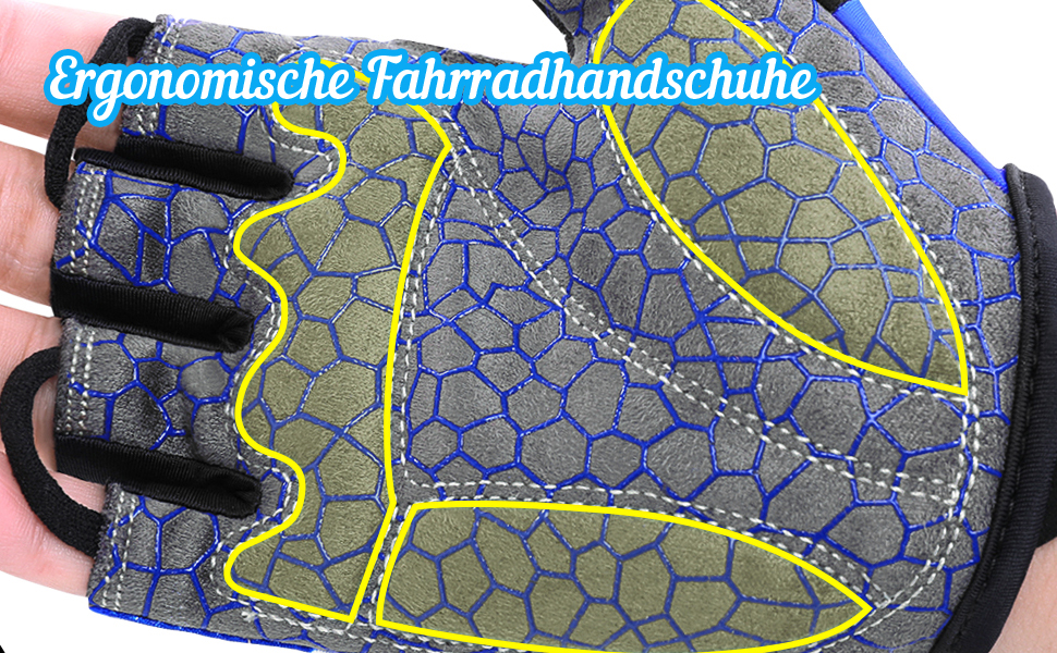 Рукавички для велосипеда чоловічі/жіночі літні - рукавички напівпальці для їзди на велосипеді, відпочинку, MTB, шосе, даунхілу, щоденних поїздок, велотуризму, каякінгу, роликів, вітрильного спорту, греблі. Колір: синій, розмір: M