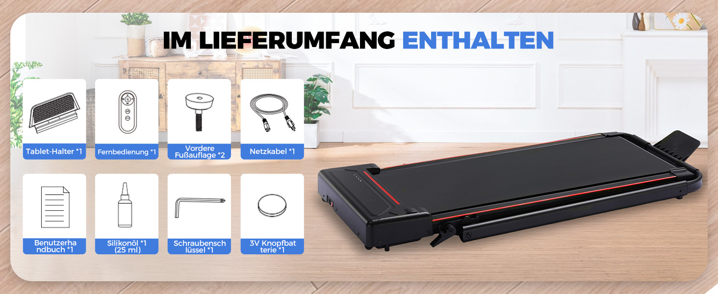 GTPLAYER Складний біговий доріжка для дому з LED-дисплеєм та пультом, регульовані підлокітники, двигун 2.5 PS, фітнес, зелений (червоний)