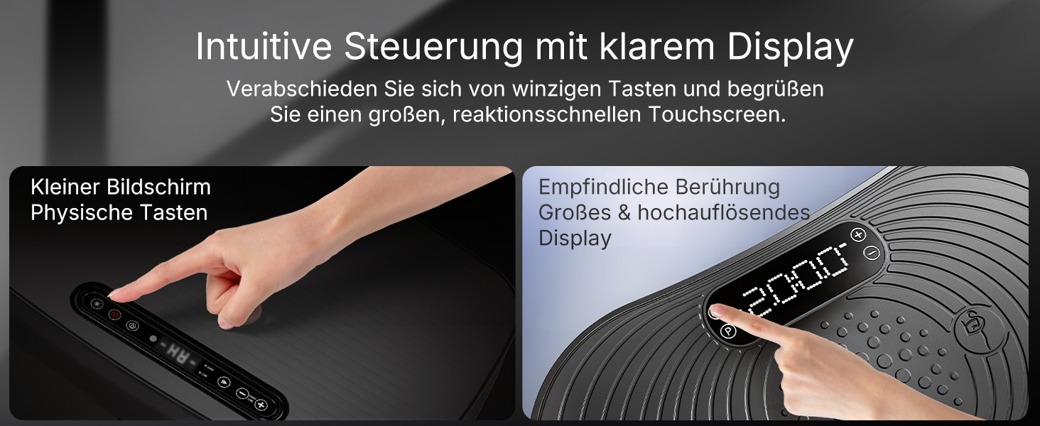 Вібраційна платформа MERACH для тренувань та формування тіла, 99 рівнів швидкості, Bluetooth-динамік, LED-сенсорний екран, еластичні шнури (блакитна)