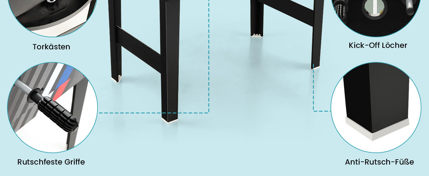 DREAMADE 4-в-1 ігровий стіл: футбол, хокей на повітрі, більярд, теніс. Для дітей та дорослих