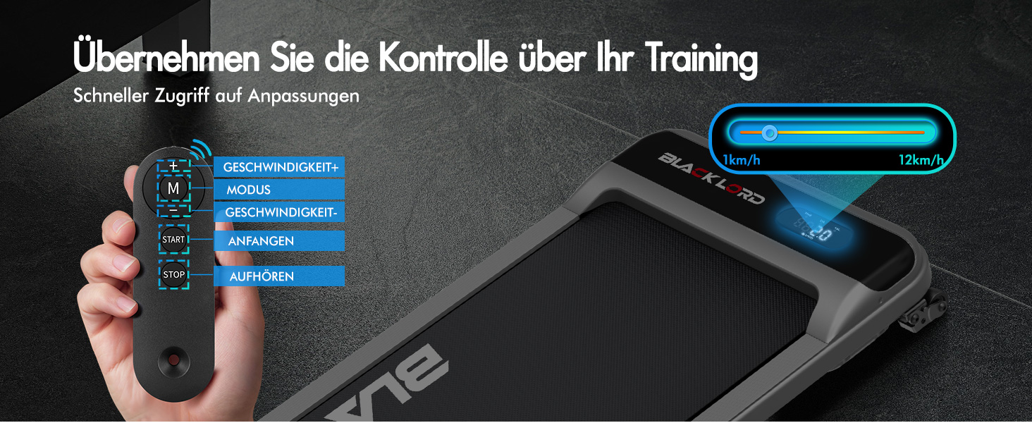 Електричний біговий тренажер BLACK LORD MS2 схил 9%, 3.2 PS, 4-в-1, для дому та офісу, 12 програм, динамік, 140 кг