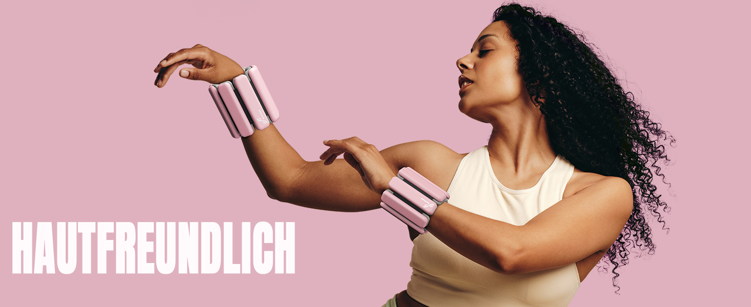 Набір обтяжувачів для ніг Sportneer 2шт (0,5 кг та 1 кг) для йоги, танців, аеробіки (рожевий)