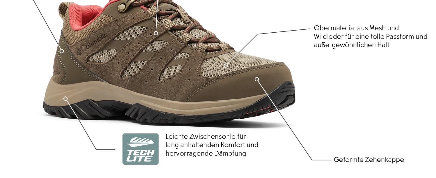 Черевики трекінгові жіночі Columbia Redmond III WP, водонепроникні, коричневі, 36 EU