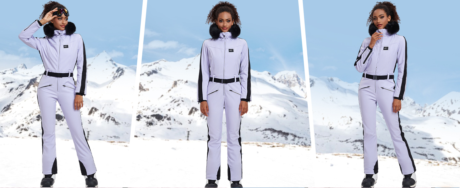 Жіночий гірськолижний костюм-комбінезон HOTIAN. Теплий, водонепроникний, вітронепроникний костюм для сноуборду та лиж. З капюшоном, рожевий колір.