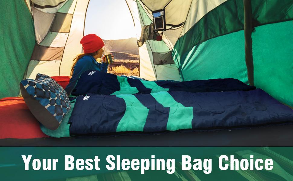 Спальний мішок URPRO 1.6 кг з фланелі для зими, осені та весни, блакитний, з матеріалу Hollowfiber, водонепроникний