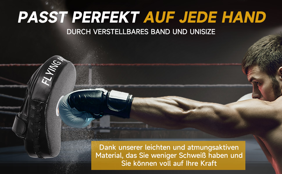 Боксерські подушки Pratzen для MMA, кікбоксингу, карате, тайського боксу, тхеквондо (чорні)