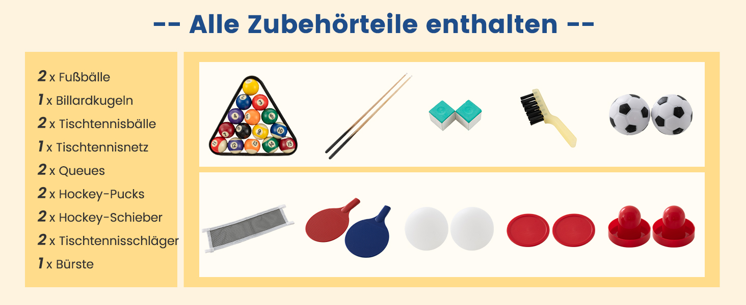 DREAMADE 4-в-1 міні-ігровий стіл: футбол, хокей, більярд, теніс. Ідеально для дітей та дорослих