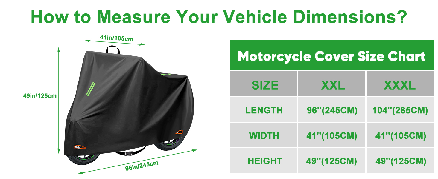 Захисний чохол для мотоцикла CICMOD, 210D, водонепроникний, для мопедів та ролерів (245x105x125cm) XXL