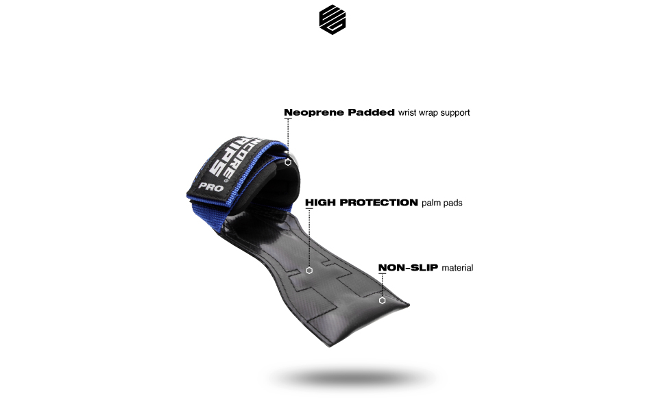 Лямки для силових тренувань та бодібілдингу Zughilfen Grip Pads з підтримкою зап'ясть та швидкою фіксацією, колір Mint, розмір L