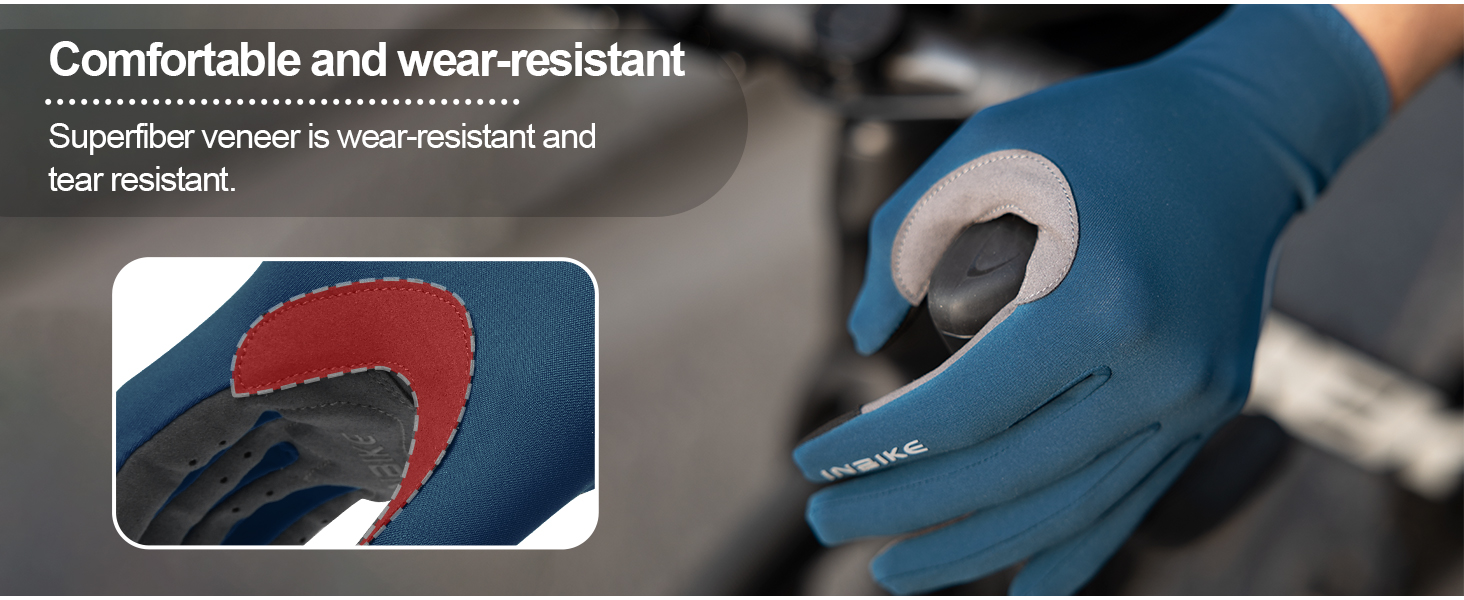 Велосипедні рукавички INBIKE для чоловіків та жінок, літні, дихаючі, MTB, довгі пальці, світловідбиваючі, антиковзні, чорні