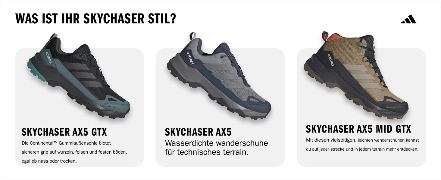 Черевики туристичні Adidas Terrex Skychaser AX5, 46 2/3 EU, чорний/чорний/карбон