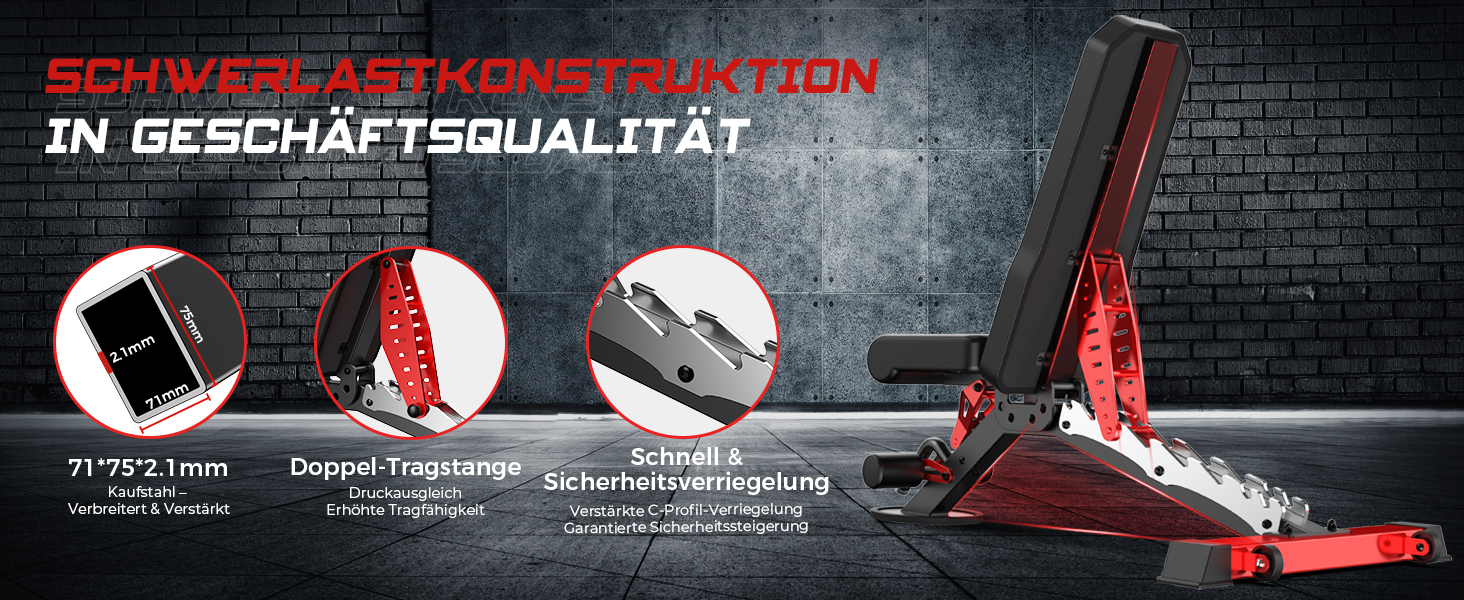 Пообoo Гантельна лава, регульована для дому, вантажопідйомність 1500 lbs, міцна лава для силових тренувань, позиції: пласка/похила/відхилена для комплексних тренувань Y160-Чорний