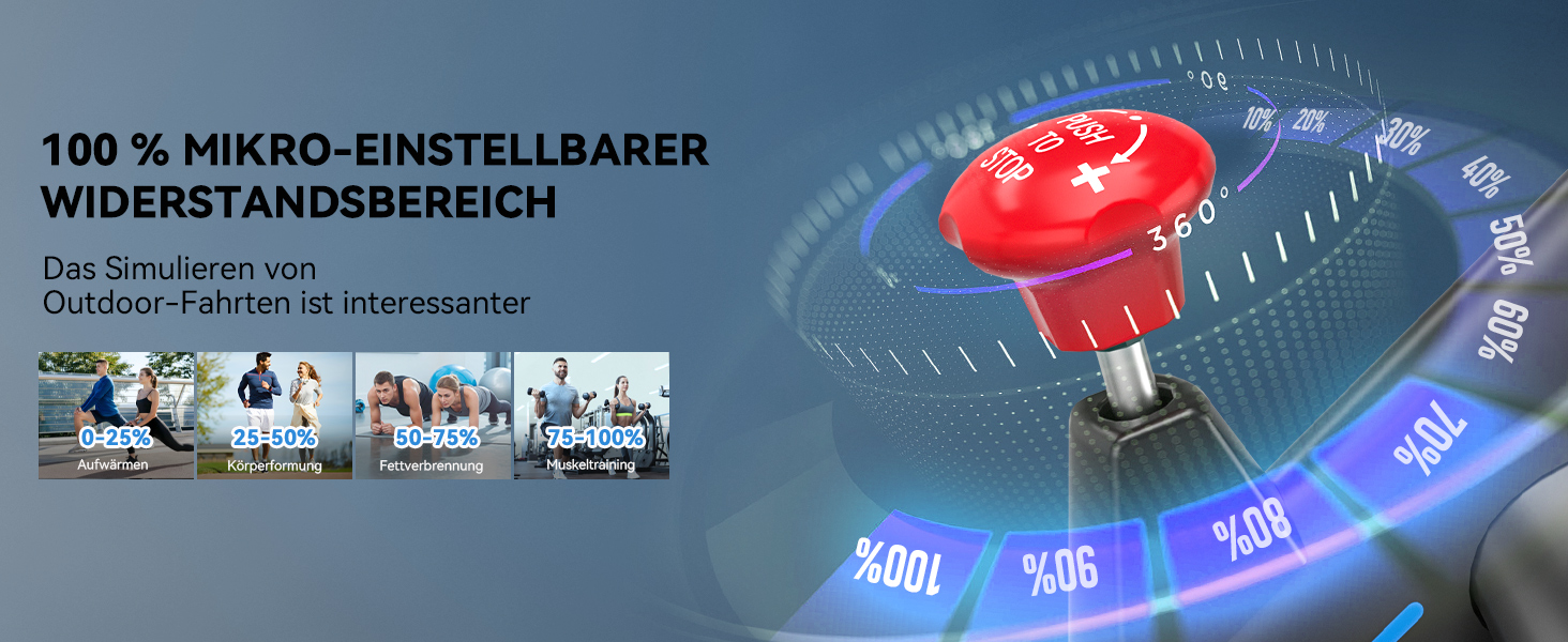 Велотренажер Wenoker з додатком, тихий ергометр, фітнес-велосипед для кардіотренувань вдома, до 160 кг, чорно-синій