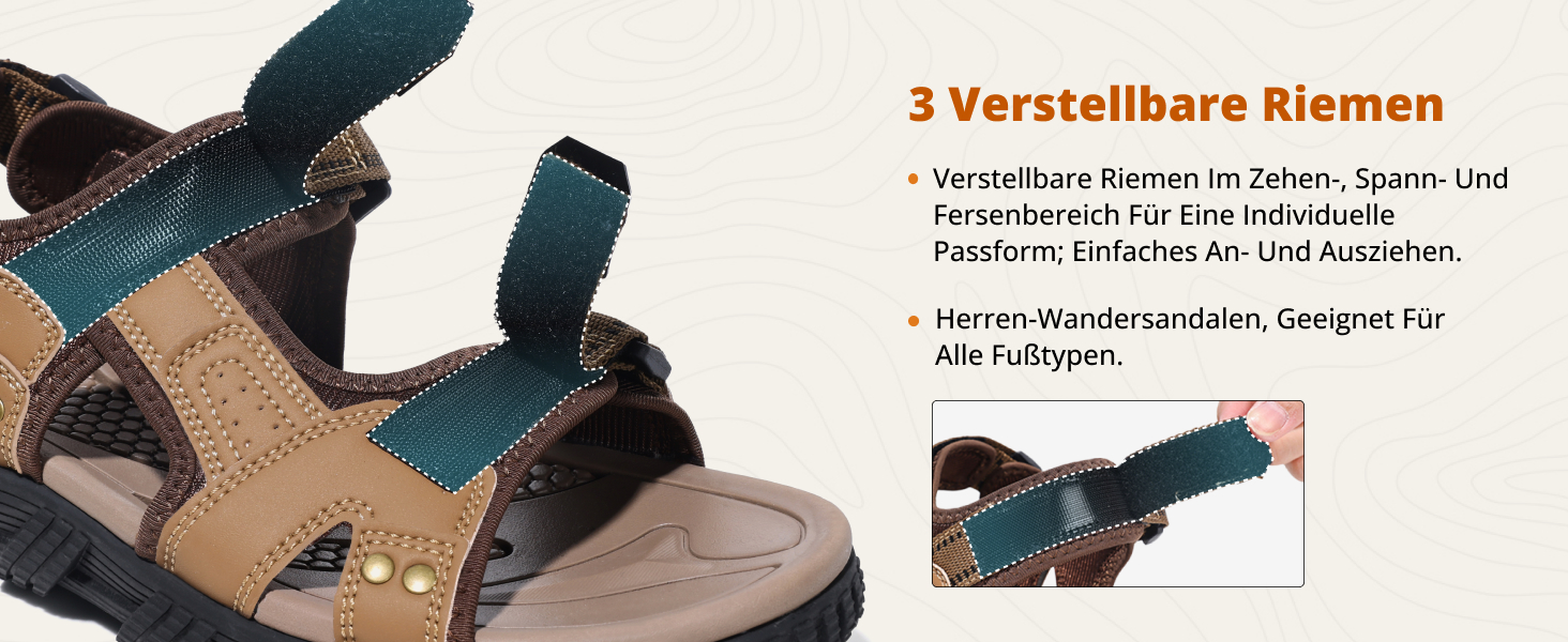 Чоловічі сандалі для активного відпочинку та туризму Khaki Leder, 47 EU - Водонепроникні шкіряні сандалі