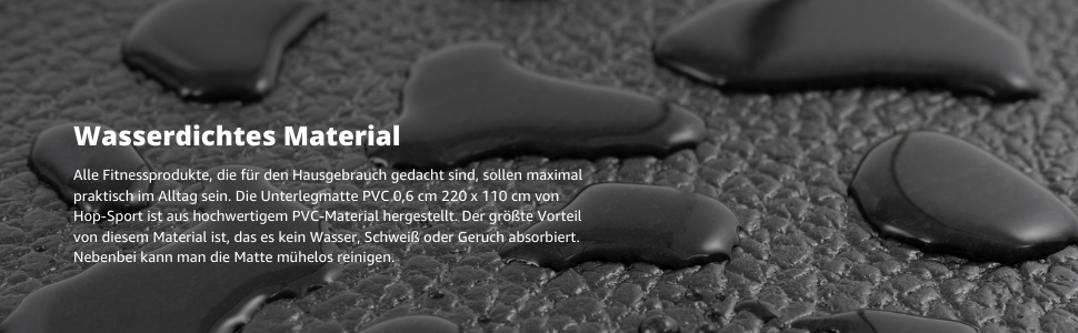 Захисний килимок для тренажерів Hop-Sport з ПВХ (0,6 мм) — протиковзний та водонепроникний килим під обладнання для домашнього залу, антивібраційний, різні розміри
