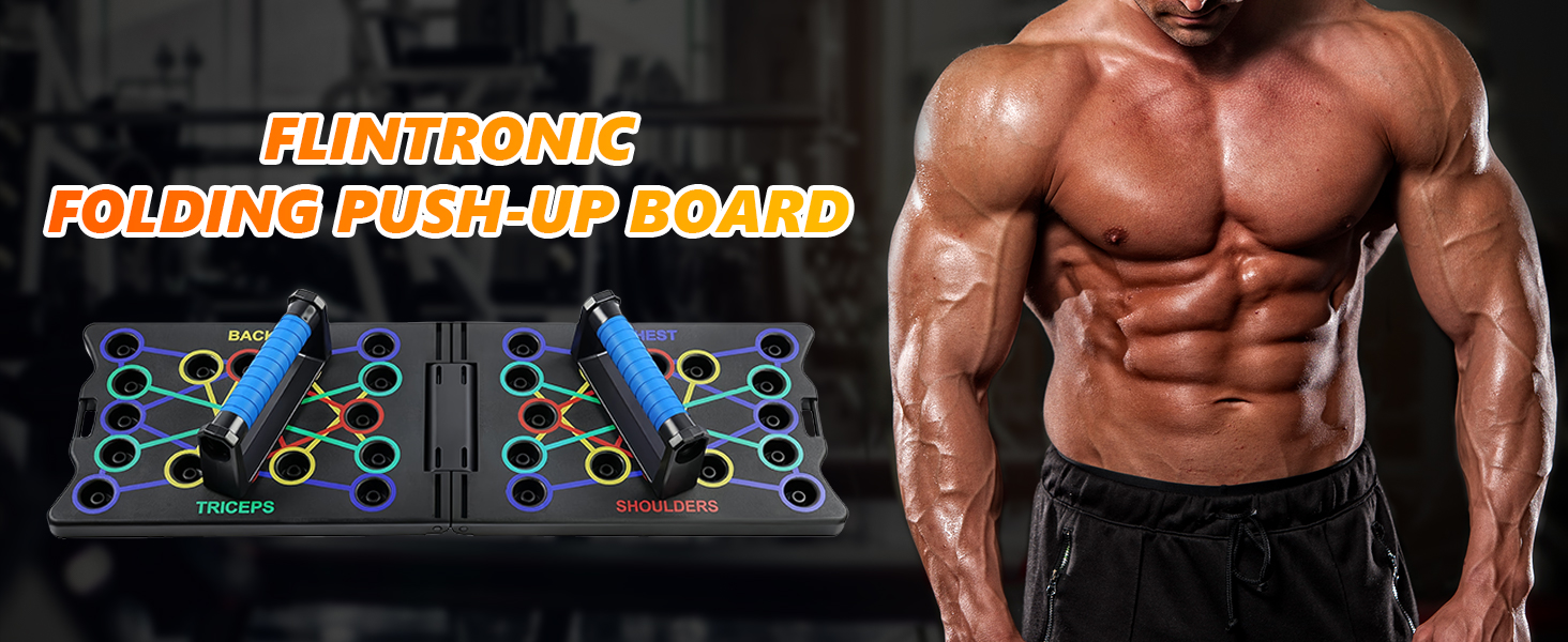 Флінтронік Тримачі для віджимань, дошка для віджимань, складані, портативні, багатофункціональні, для тренувань всього тіла, 24 в 1