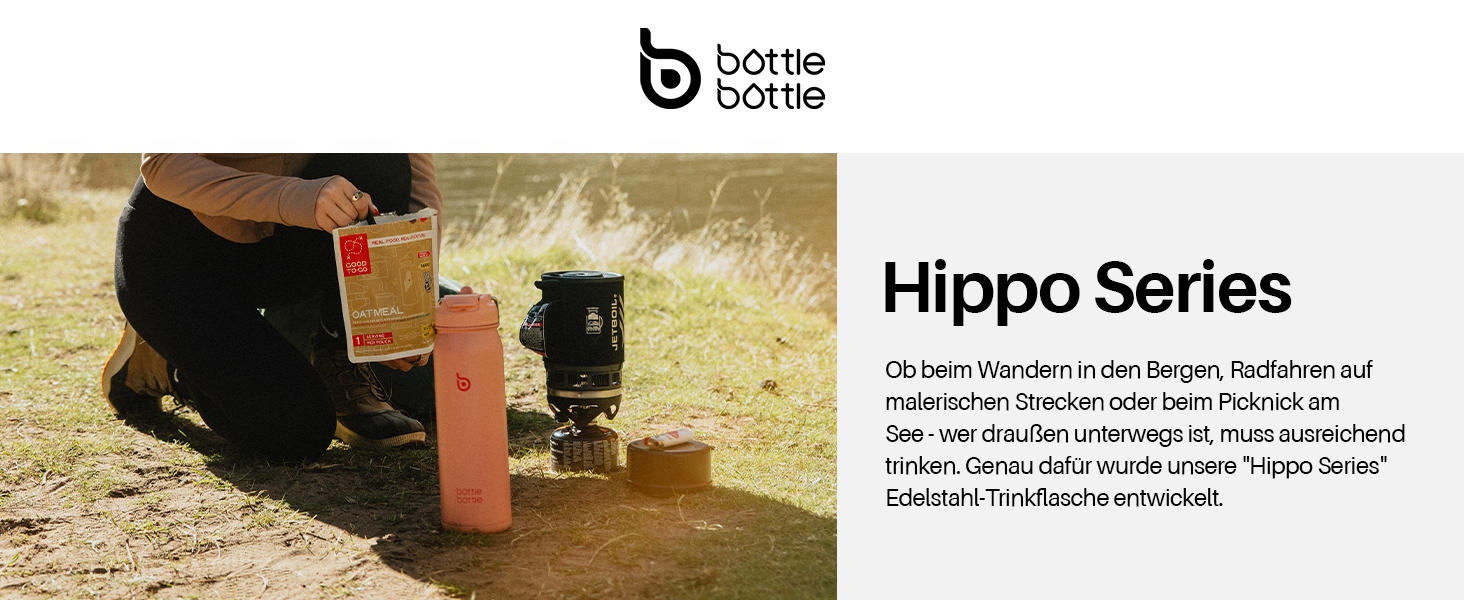 Термопляшка BOTTLE BOTTLE Edelstahl 709 мл з соломинкою, ручкою та відділенням для таблеток (Метеорит) - ізольована спортивна пляшка для школи та активного відпочинку