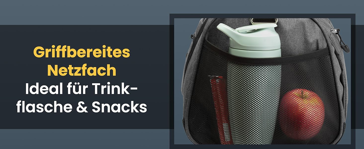 Спортивна сумка Heldenwerk® для жінок та чоловіків, 30л, 48 x 26 x 25 см. З відділенням для взуття та мокрих речей. Ідеальна для подорожей, тренувань, фітнесу.