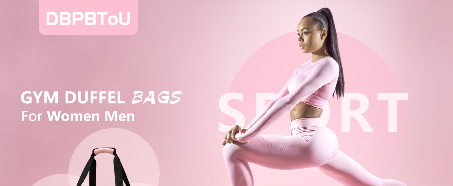 Спортивна сумка для жінок та чоловіків з відділенням для взуття та вологих речей, водонепроникна сумка-вікенд для тренувань, залу, плавання та сауни (рожева)