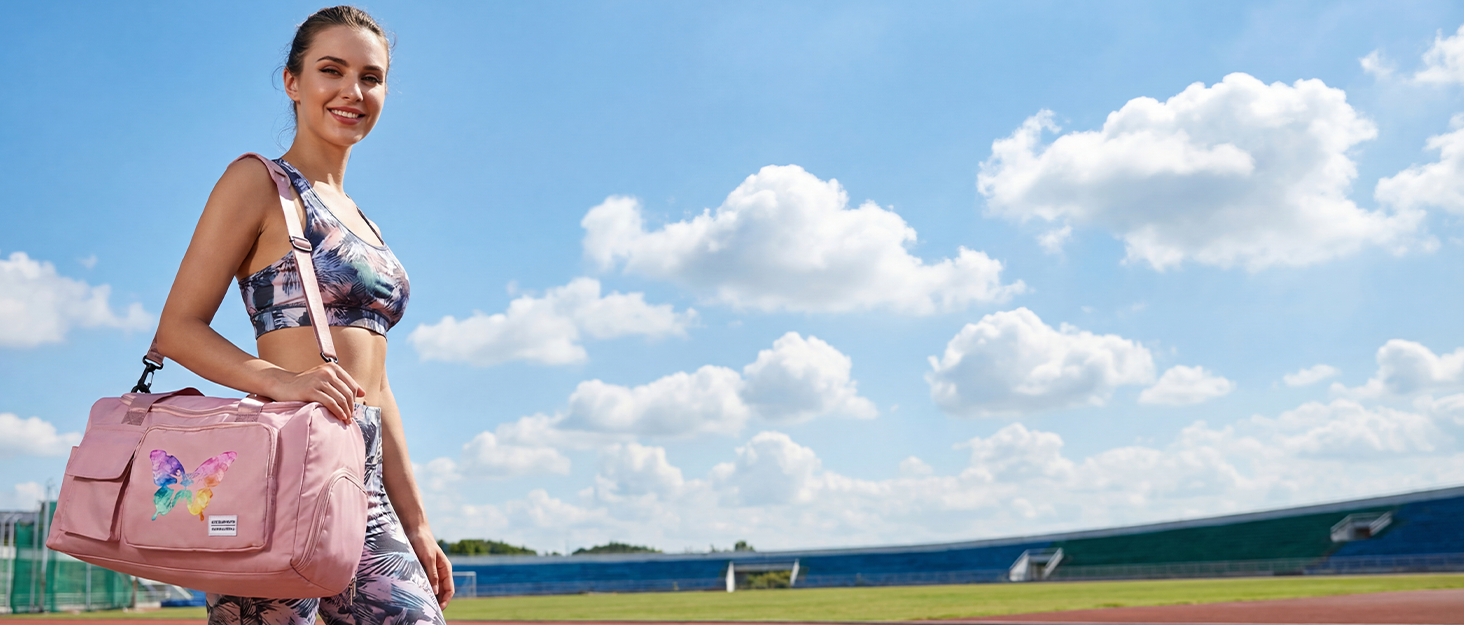 Персоналізована спортивна сумка з ім'ям для жінок та чоловіків, велика водонепроникна сумка для подорожей, фітнесу та йоги з відділенням для взуття та мокрих речей