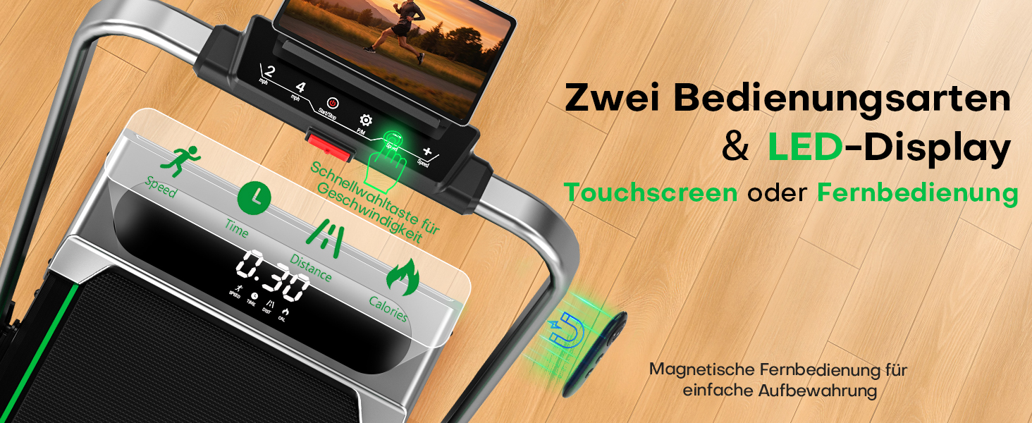 Біговий доріжка для дому 5-в-1, складана, з регулюванням нахилу 9%, потужність 2.75HP, LED-дисплей, сумісність з додатком, 12 програм, чорно-синій колір