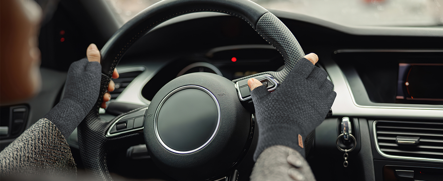 Кашемірові рукавички без пальців SUTIYO для чоловіків та жінок, теплі рукавички без пальців для водіння, їзди на велосипеді, спорту (темно-сірий)