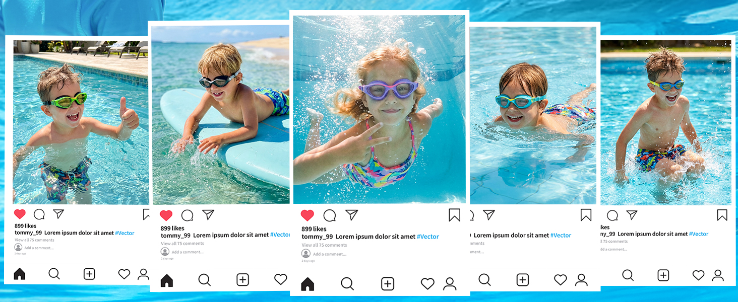 Дитячі окуляри для плавання Schwimmbrille - маска для хлопчиків та дівчаток з UV-захистом та антифогом, водонепроникні, прозорі лінзи, для дітей 6-14 років (Ліловий колір)