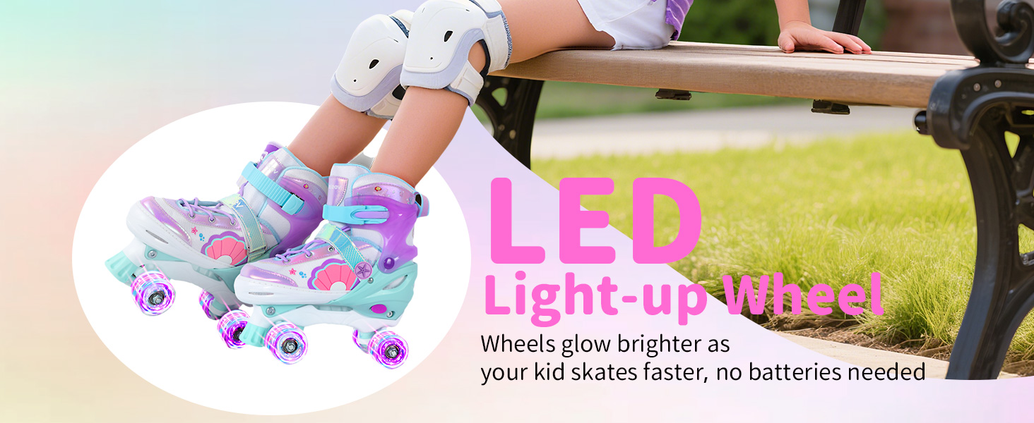 Ролики для дітей BELEEV - рожеві, регульовані, з LED-підсвіткою, 34-37 EU