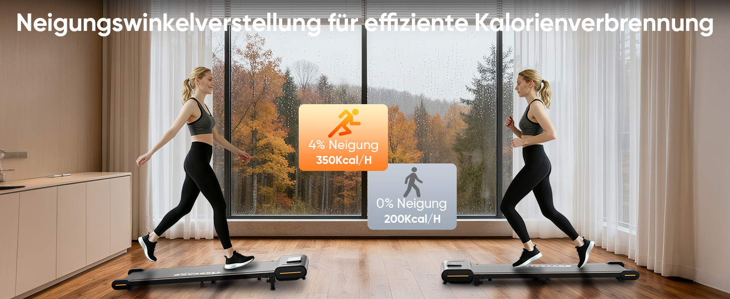 Біговий доріжки TISSCARE для дому та офісу: тихий тренажер для ходьби з регулюванням нахилу, LED-дисплеєм, вагою до 130 кг та швидкістю 1-6 км/год (без ручки).