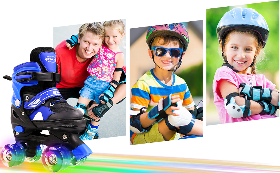 Дитячі ролики Ceestyle з регулюванням розміру, класичні ролики Disco з підсвічуванням, блакитні, розмір 27-37