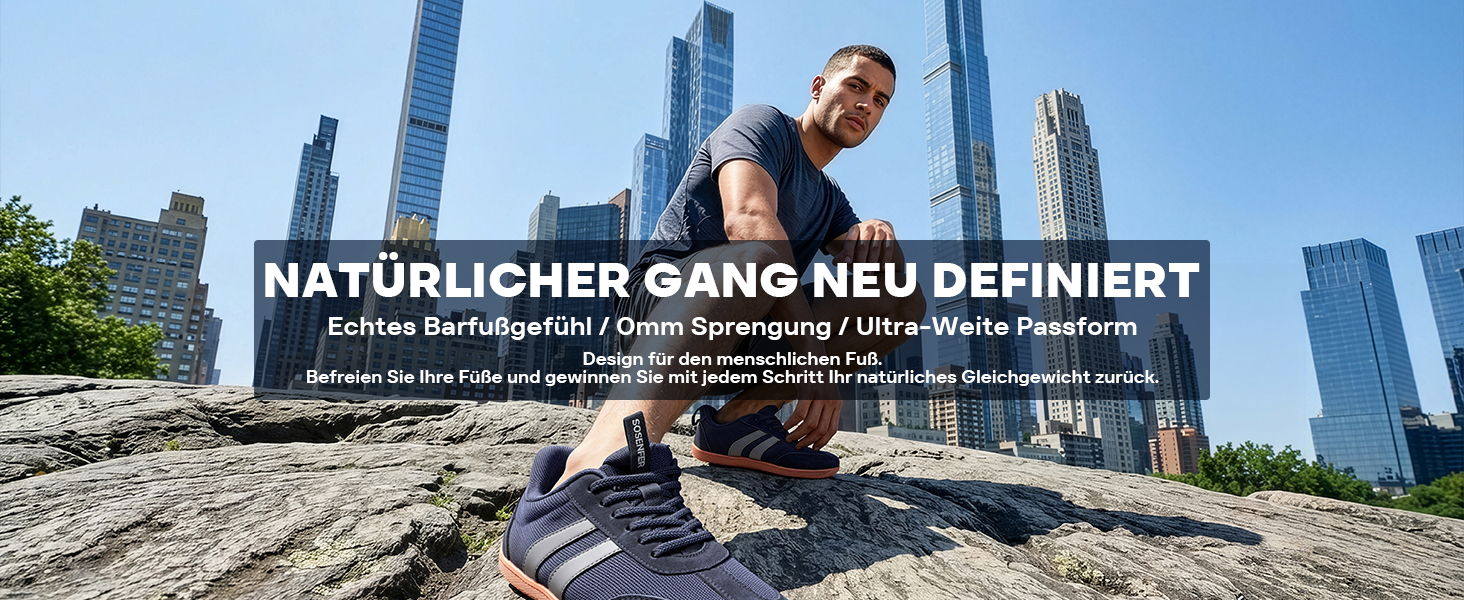 Кросівки-босоніжки Sosenfer Barfußschuhe унісекс, slip-on з широким носком та сіткою, хакі, 44 EU