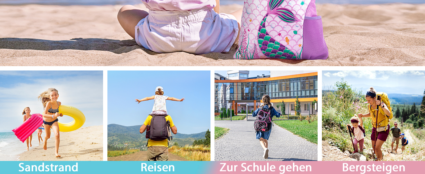 Спортивна сумка для гімнастики WAWSAM з шнурком, 38 × 45 см. Дитяча водонепроникна сумка для плавання, пляжу та покупок, фіолетового кольору