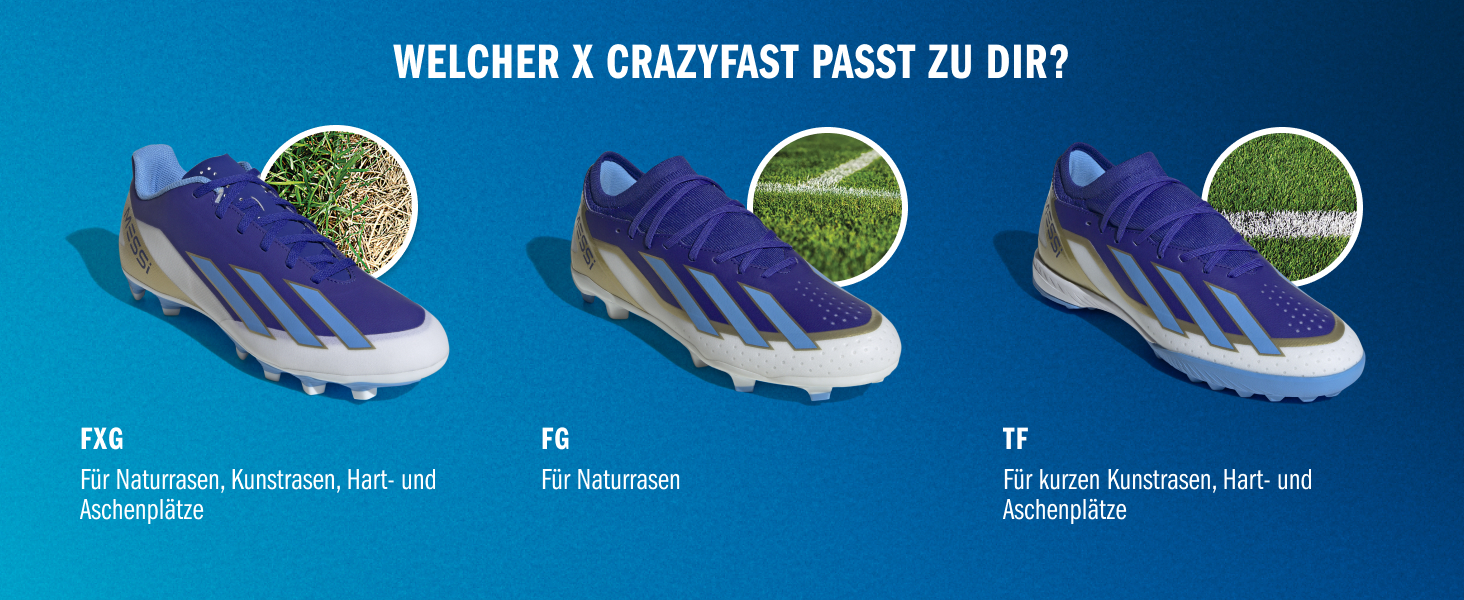 Дитячі футбольні бутси adidas X Crazyfast Messi.3 Indoor (28 EU, Silver Metallic Blue Core Black)