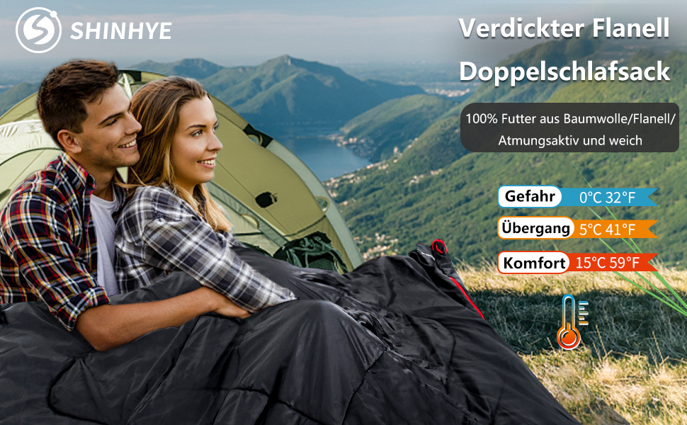 Спальний мішок для дорослих Schlafsack Srwachsene Outdoor Ultraleicht – пуховий, легкий, для кемпінгу, трекінгу та походів (L, чорно-червоний)