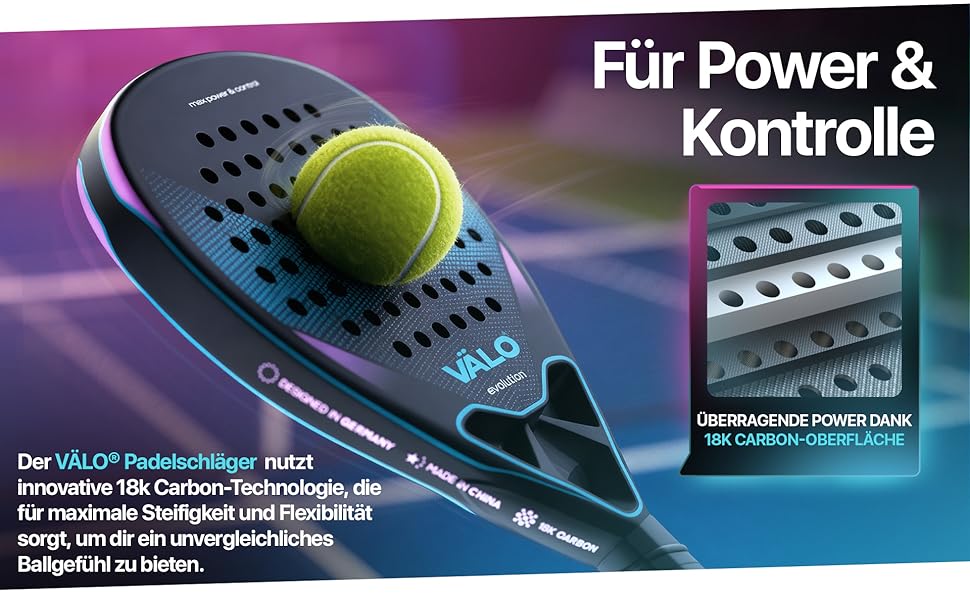 Ракетка для падел [18k Карбон, Легка] Професійна, для Турнірів, Діамант, Зручна Ручка, Унісекс + Чохол