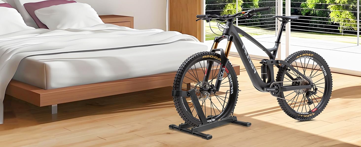 Стійка для велосипедів та електровелосипедів Mimoke, сталева, регульована, для коліс 20-29 дюймів, до 38 кг, для гаража та підвалу