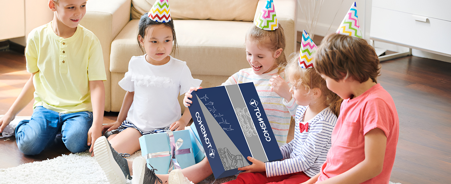 Роликові ковзани TOMSHOO з регульованим розміром, LED-колесами, для дітей та дорослих (рожеві, L (37-39 EU))