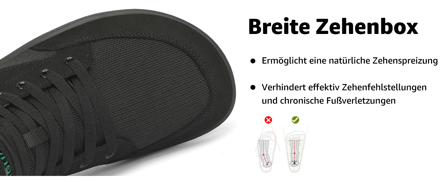 Черевики Barfußschuhe Saguaro High-Top (широка передня частина) чорні, розмір 36-48