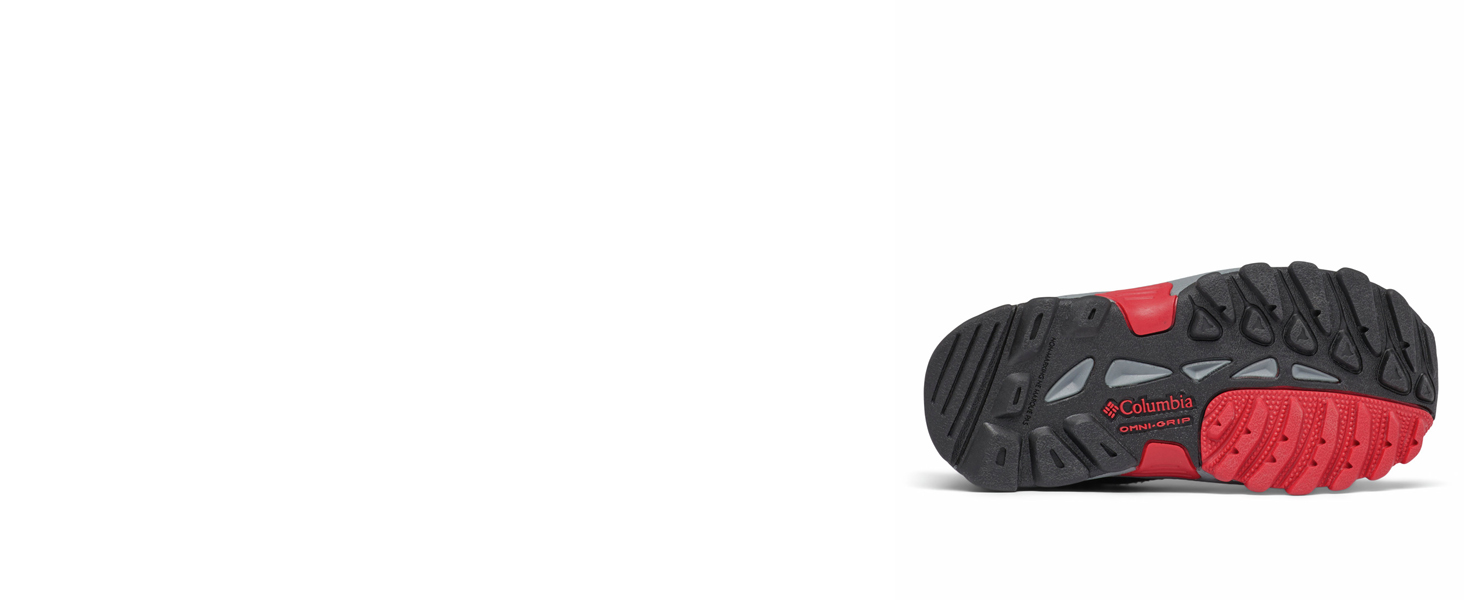 Трекінгові черевики Columbia Newton Ridge Amped Mid Rise для дітей (30 EU, Black Mountain Red)