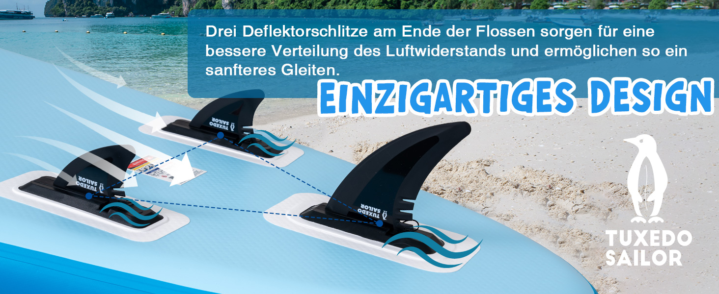 Надувний SUP борд Tuxedo Sailor Stand Up Paddle Board з аксесуарами, для дорослих та підлітків, блакитний та жовтий