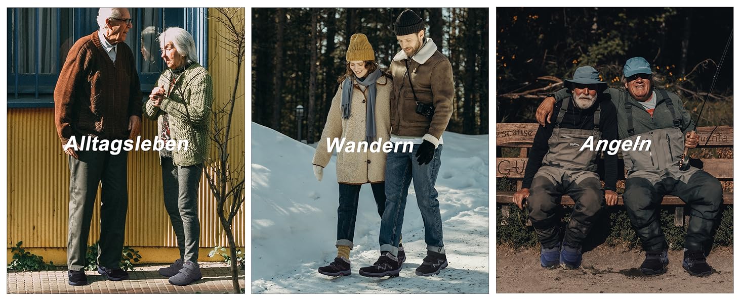 Зимові черевики VisionReast для чоловіків та жінок. Теплі, з підкладкою, снігоступи, трекінгові черевики, валенки, зимові чоботи. Неслизькі, Outdoor, з клямкою, 42 EU, сірі.