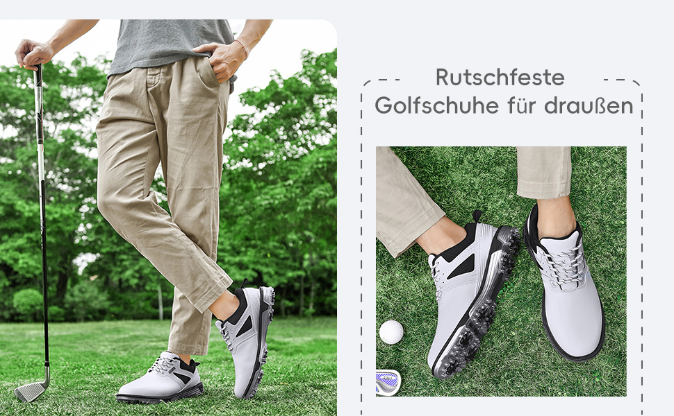 Гольф-взуття чоловіче ULTIANT, водонепроникне, з шнурівкою, дихаюче, для тренувань (сірий, 48 EU)