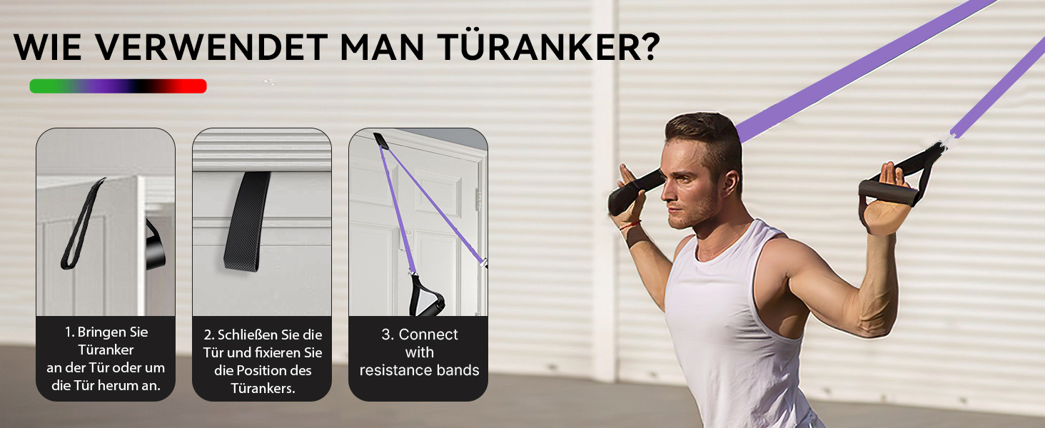 Набір еластичних стрічок RUBEHOOW для фітнесу та йоги (15-120 lbs)