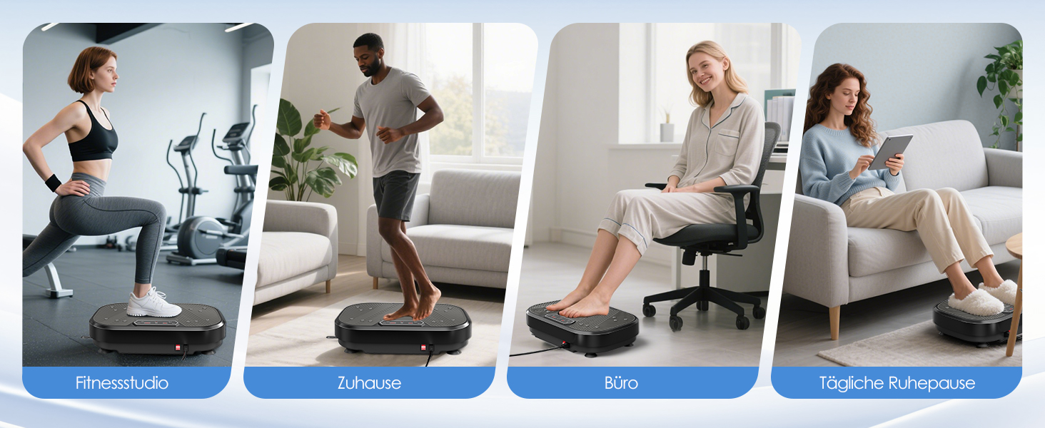 Вібраційна платформа для тренувань: 120 рівнів інтенсивності, 10 режимів, LED-дисплей, дистанційне керування, до 200 кг